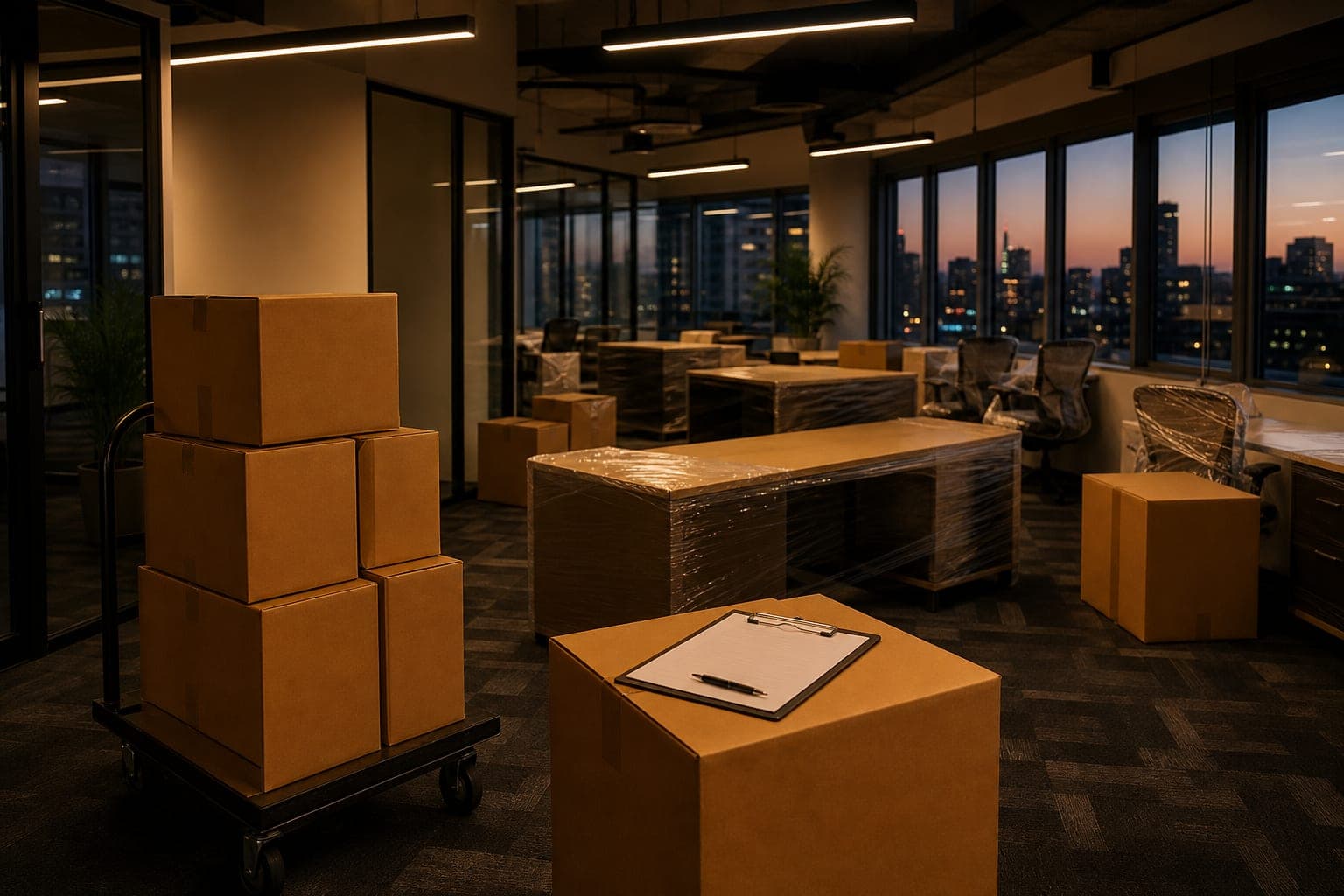 Office and commercial business move handled by Able Removals